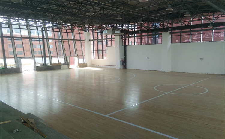 橡膠木排球館木地板施工技術方案