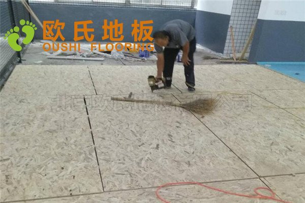 杭州富陽區23籃球館木地板項目
